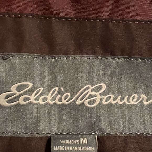 Eddie Bauer down puffer jacket in wine size Medium - Picture 3 of 12